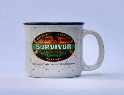 Survivor: Africa Mug White Speckled