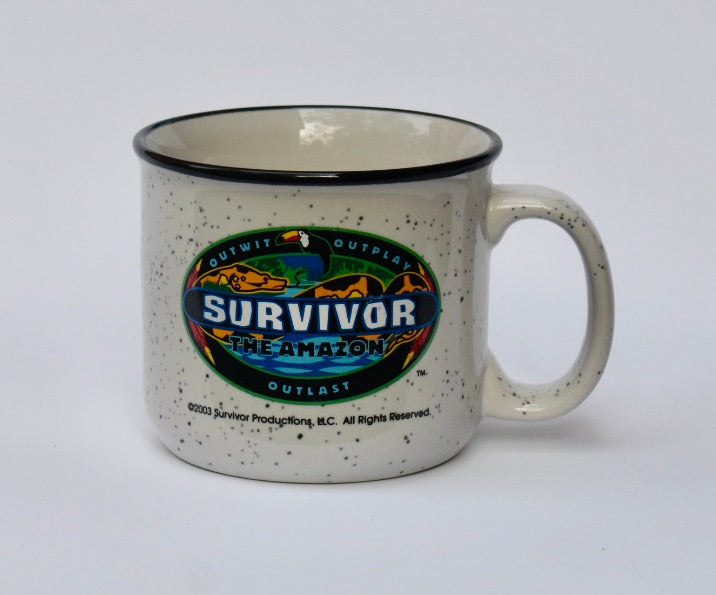 Survivor: The Amazon Mug White Speckled